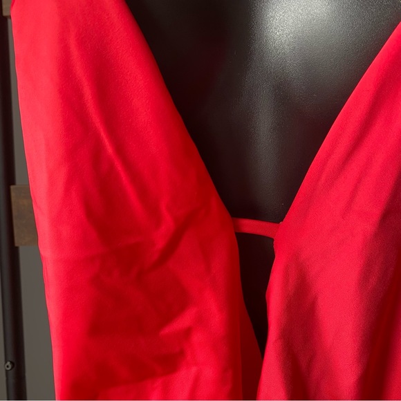 BAR III women’s Solid Cowlneck One-Piece Swimsuit in paradise pink red size M - Picture 3 of 7